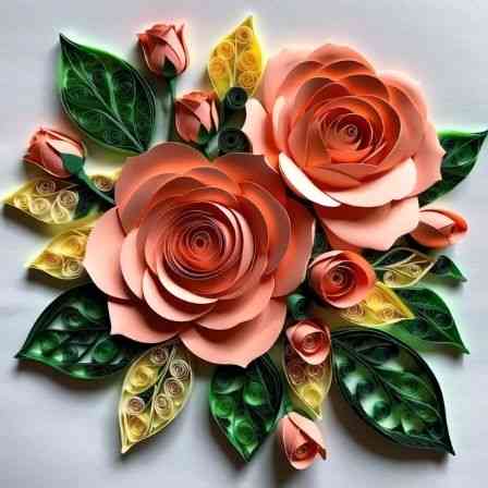 Paper quilling style
