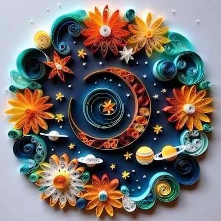 Paper quilling style